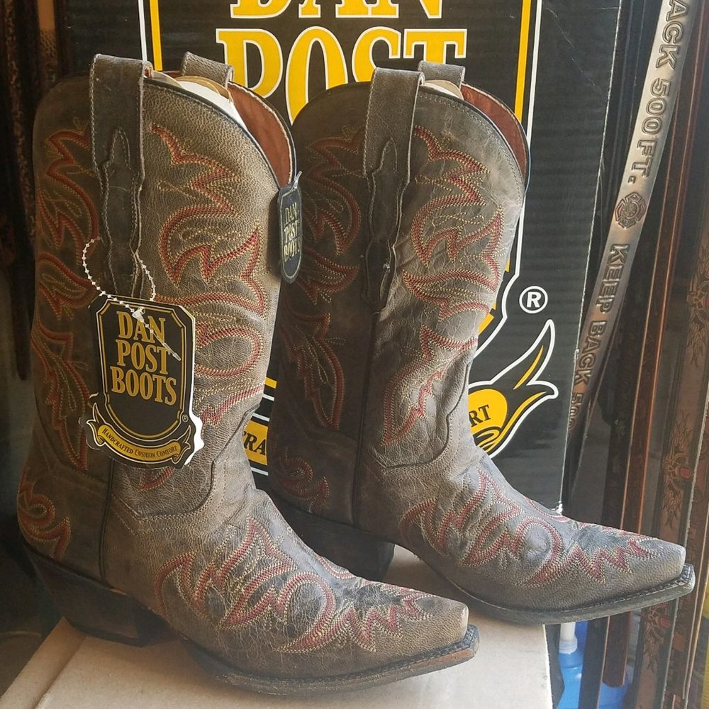 Dan Post Roxanne Charcoal boots 6.5 Or 7 new